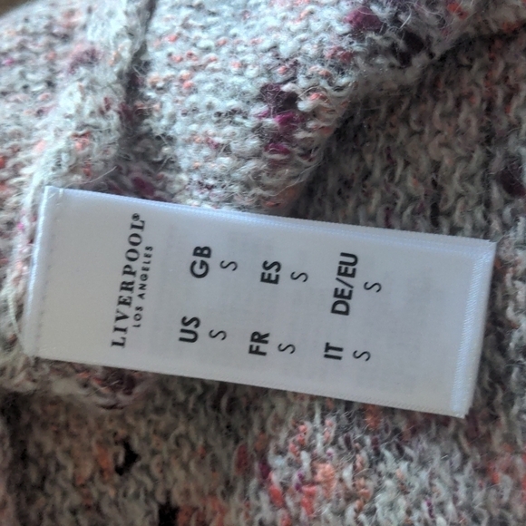 Liverpool Pink Knitted Confetti Dot Sleeveless Mock Neck Sweater Vest Top Small - Picture 5 of 7